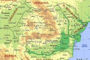 Harta fizică a României