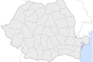 Harta României cu județele delimitate